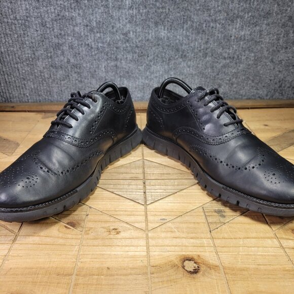 Cole Haan ZERØGRAND Men's 11 Remastered Wingtip Oxfords Style C39601 Black - Picture 5 of 12